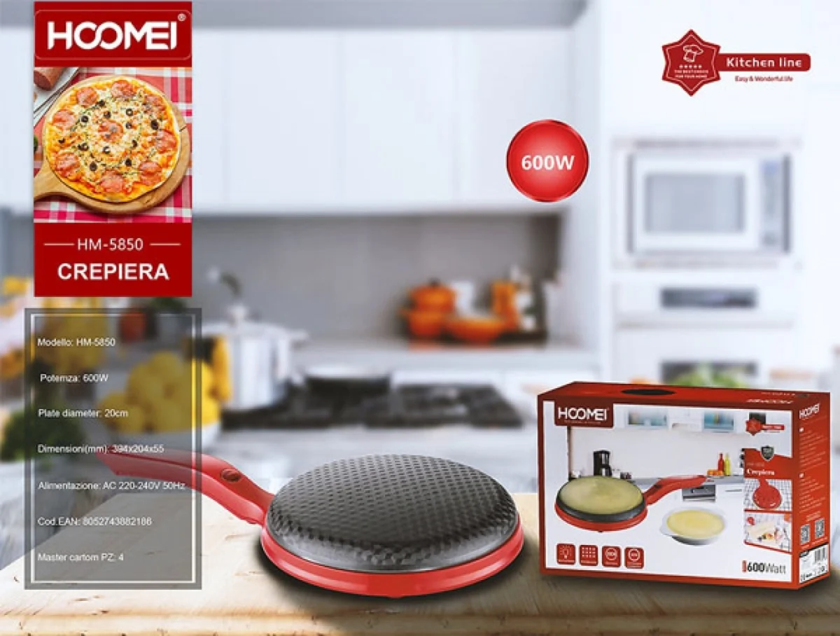 Κρεπιέρα 20cm 600W HOOMEI HM-5850