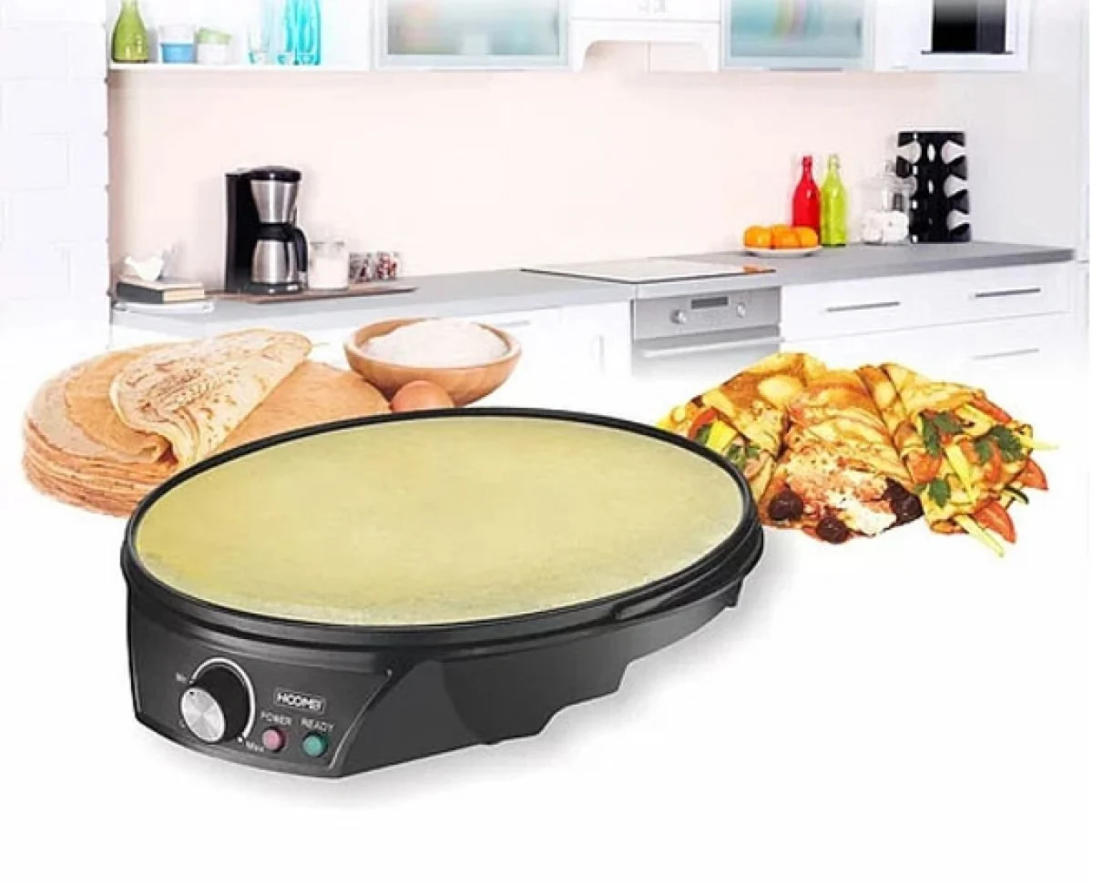 Κρεπιέρα 30cm Μαύρη 1200W Hoomei HM-5855