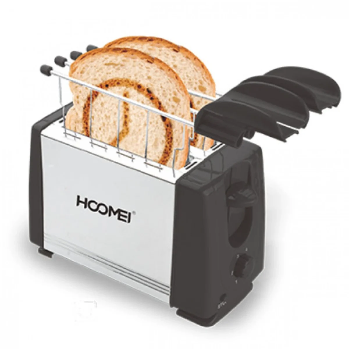 Φρυγανιέρα 2 Θέσεων 650W Inox Hoomei HM-5918 Με 6 Επίπεδα Ψησίματος