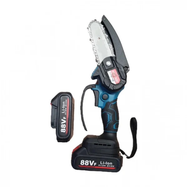 Mini Ηλεκτρικό Επαναφορτιζόμενο Αλυσοπρίονο - Πριόνι με Λάμα 10εκ και 2 Μπαταρίες