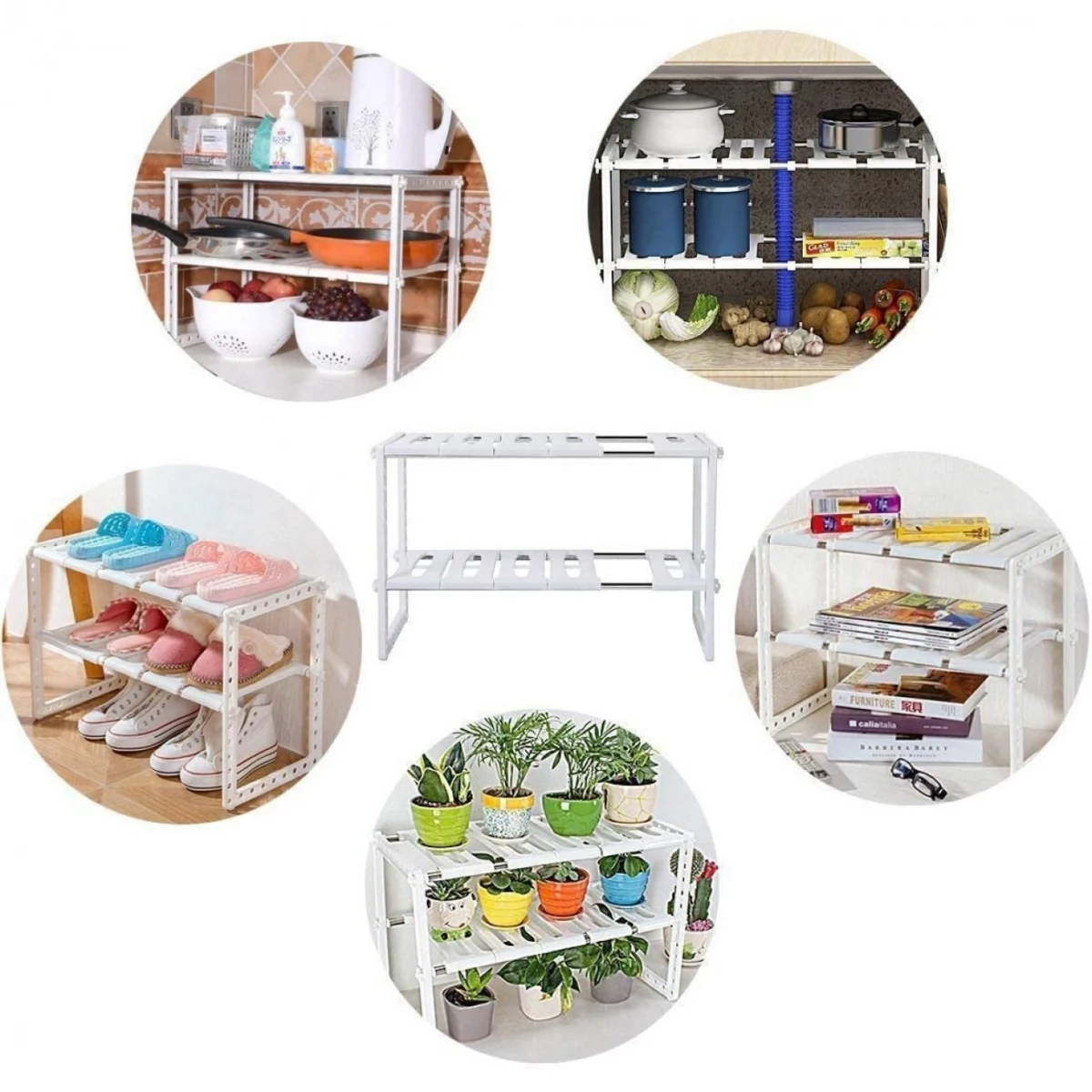 Ραφιέρα Ντουλαπιού Επεκτεινόμενη - Ράφι Οργάνωσης για Κουζίνα - Kitchen Rack Organizer