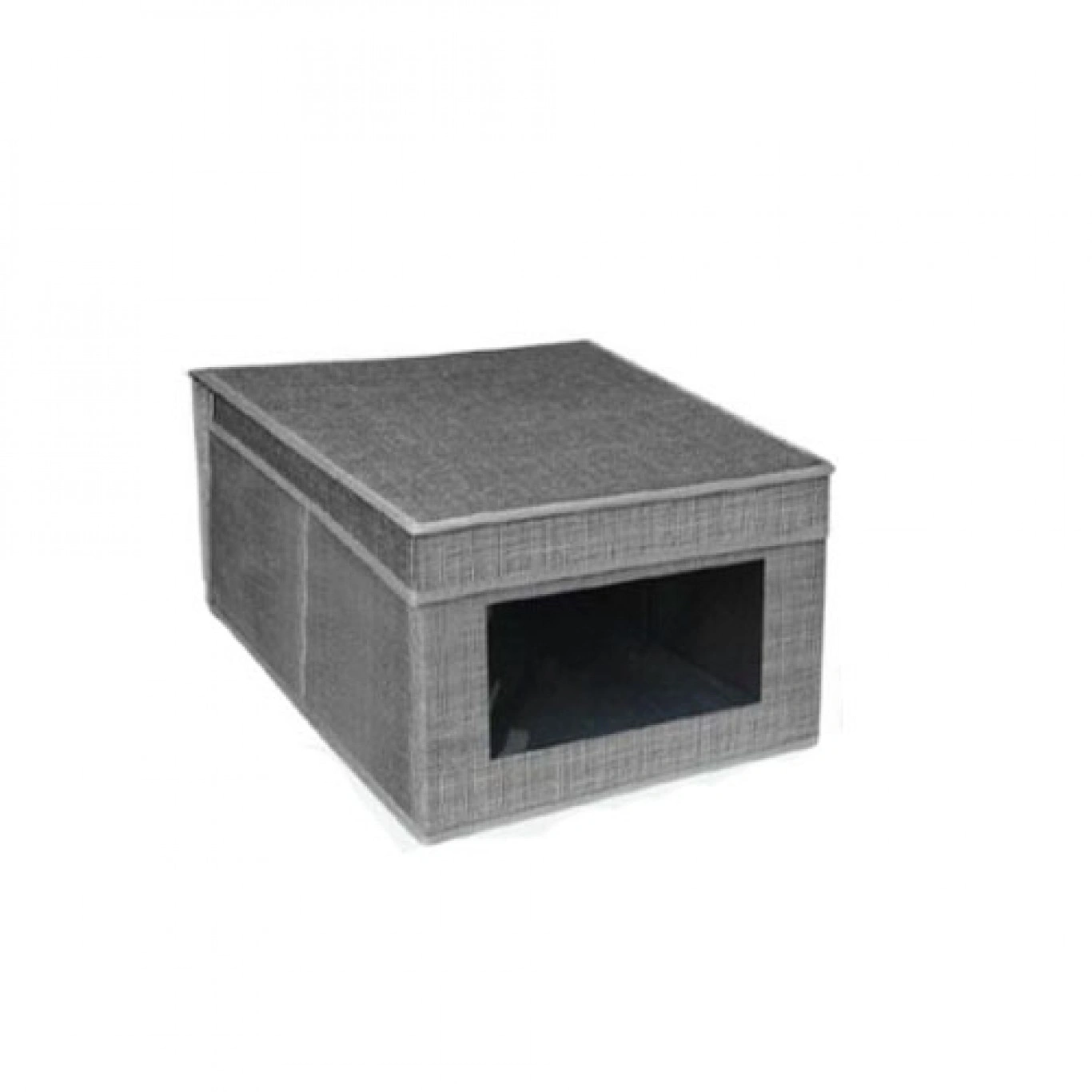 Υφασμάτινο Κουτί Αποθήκευσης Γενικής Χρήσης Γκρί Mε Καπάκι Με Διάφανη Πλευρά - 25x35x16 cm Υφασμάτινο Κουτί Αποθήκευσης Γενικής Χρήσης Γκρί Mε Καπάκι Με Διάφανη Πλευρά - 25x35x16 cm