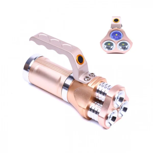 Αδιάβροχος Φορητός Επαναφορτιζόμενος Φακός Cree LED Υψηλής Φωτεινότητας Cool White/Blue 800LM