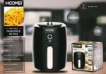 Φριτέζα Αέρος 1000W με Αποσπώμενο Κάδο 2lt Μαύρη Hoomei HM-5355