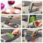 Σετ Πολυκόφτης Φρούτων & Λαχανικών με 8 Επιφάνειες Κοπής - Vegetable Chopper