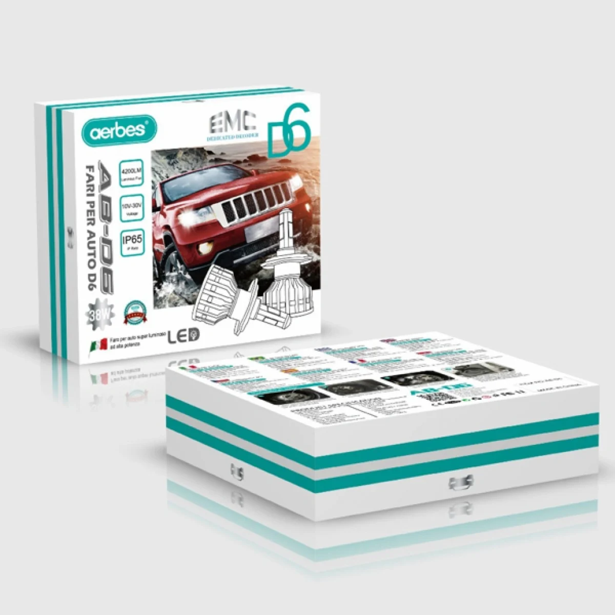 Σετ 2 Τεμάχια Led Λάμπες D6 Αυτοκινήτου SMD 38W H1 4200lm - Led Headlight