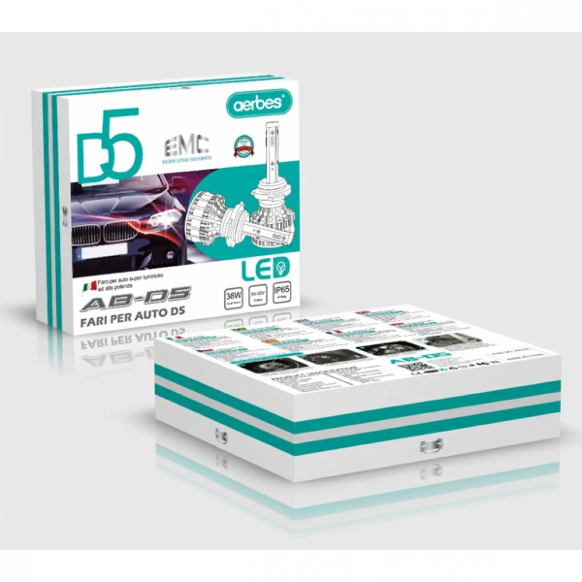 Σετ 2 Τεμάχια Led Λάμπες D5 Αυτοκινήτου SMD 38W H4 4200lm - Led Headlight