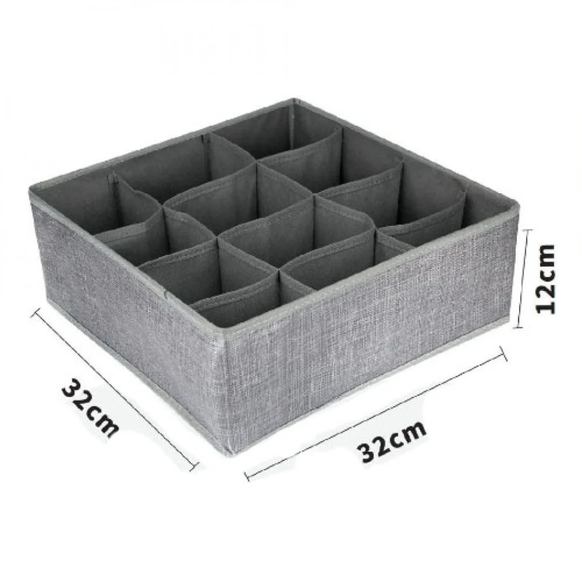 Υφασμάτινο Κουτί Αποθήκευσης Γενικής Χρήσης 12 Θέσεων 32x32x12 cm