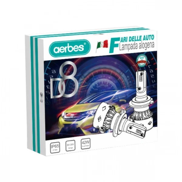 Σετ 2 Τεμάχια Led Λάμπες D8 Αυτοκινήτου SMD 42W H4 4800lm - Led Headlight