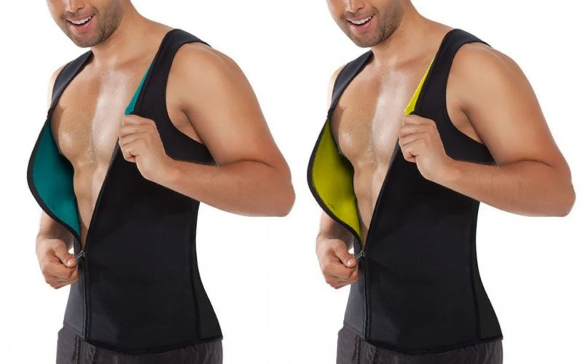 Γιλέκο Εφίδρωσης & Αδυνατίσματος Lastex με Φερμουάρ Hot Shapers - Unisex