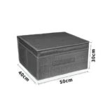 Υφασμάτινο Κουτί Αποθήκευσης Γενικής Χρήσης Γκρί Mε Καπάκι - 50x40x30 cm