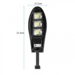 Αδιάβροχος Ηλιακός Επιτοίχιος Προβολέας LED Φωτιστικό Δρόμου/Εξωτερικό Φως με Αισθητήρα Κίνησης Led 40W Solar Energy Panel IP65 AT76342