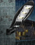 Αδιάβροχος Ηλιακός Επιτοίχιος Προβολέας LED Φωτιστικό Δρόμου/Εξωτερικό Φως με Αισθητήρα Κίνησης Led 40W Solar Energy Panel IP65 AT76342