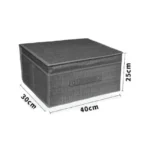 Υφασμάτινο Κουτί Αποθήκευσης Γενικής Χρήσης Γκρί Mε Καπάκι - 40x30x25 cm