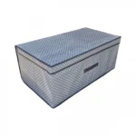 Υφασμάτινο Κουτί Αποθήκευσης Γενικής Χρήσης Γκρί Mε Καπάκι - 70x40x30 cm