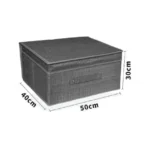 Υφασμάτινο Κουτί Αποθήκευσης Γενικής Χρήσης Γκρί Mε Καπάκι - 50x40x30 cm