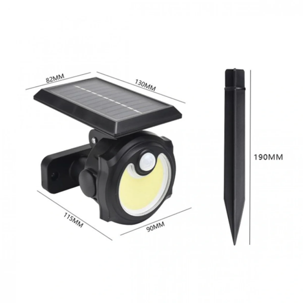 Αδιάβροχος Ηλιακός Προβολέας Εξωτερικού Χώρου/Κήπου 56 COB LED IP65 ARRANGO AT76340