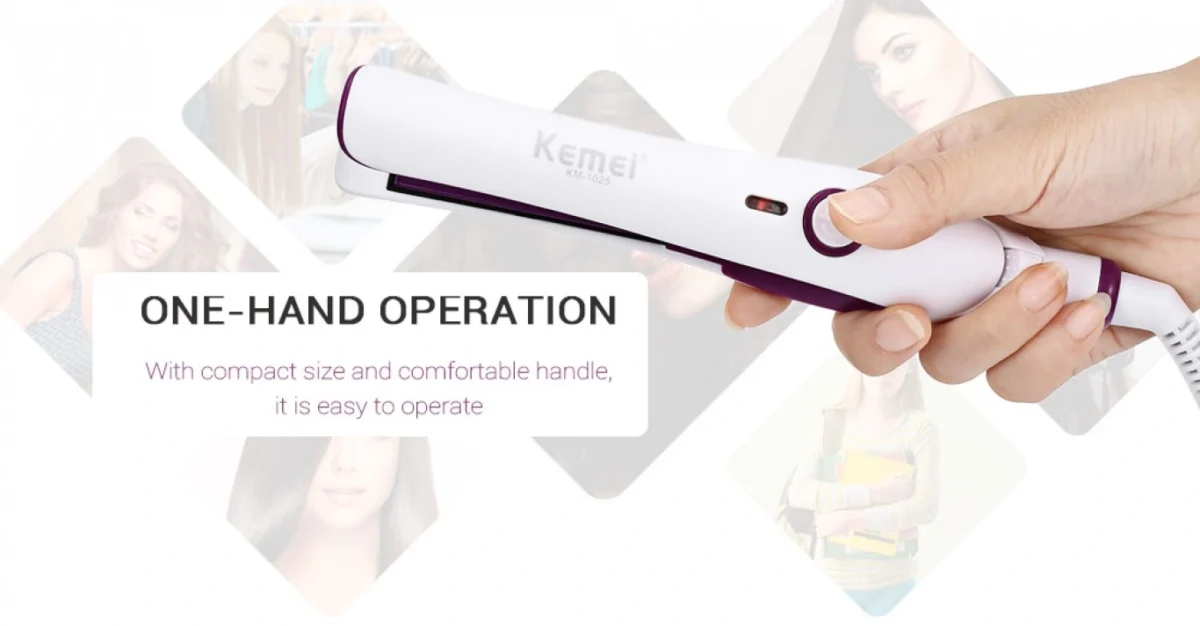 Επαγγελματικό Ισιωτικό Σίδερο / Πρέσα Μαλλιών με Κεραμικές Πλάκες - Kemei KM-1025