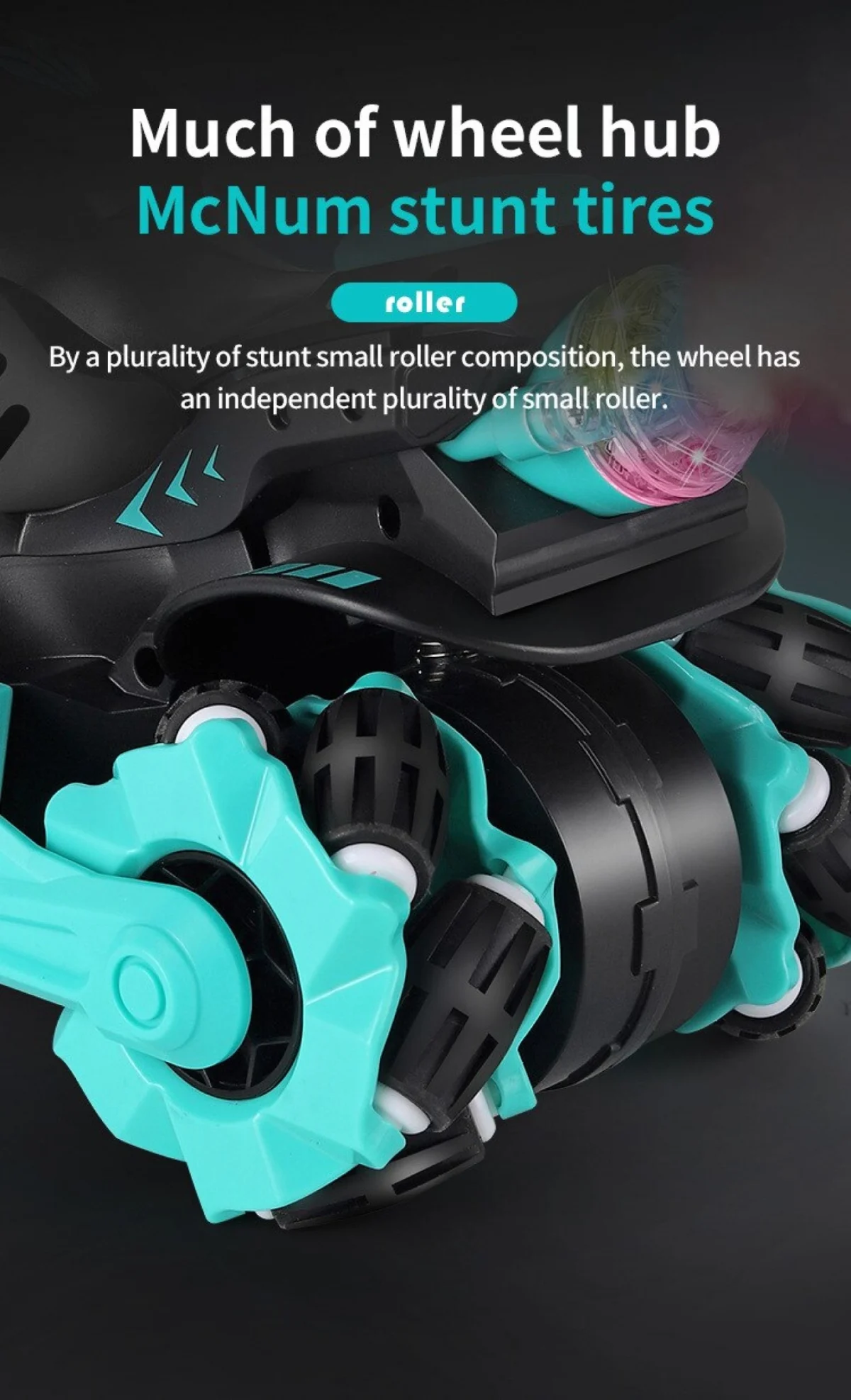 Αndowl® Τηλεκατευθυνόμενη Μοτοσυκλέτα Ακροβατικών Παντός Τερέν με Εφέ Ήχου & Ψεκασμού Νερού & Φ 2.4GHz Q-D3