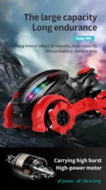 Αndowl® Τηλεκατευθυνόμενη Μοτοσυκλέτα Ακροβατικών Παντός Τερέν με Εφέ Ήχου & Ψεκασμού Νερού & Φ 2.4GHz Q-D3