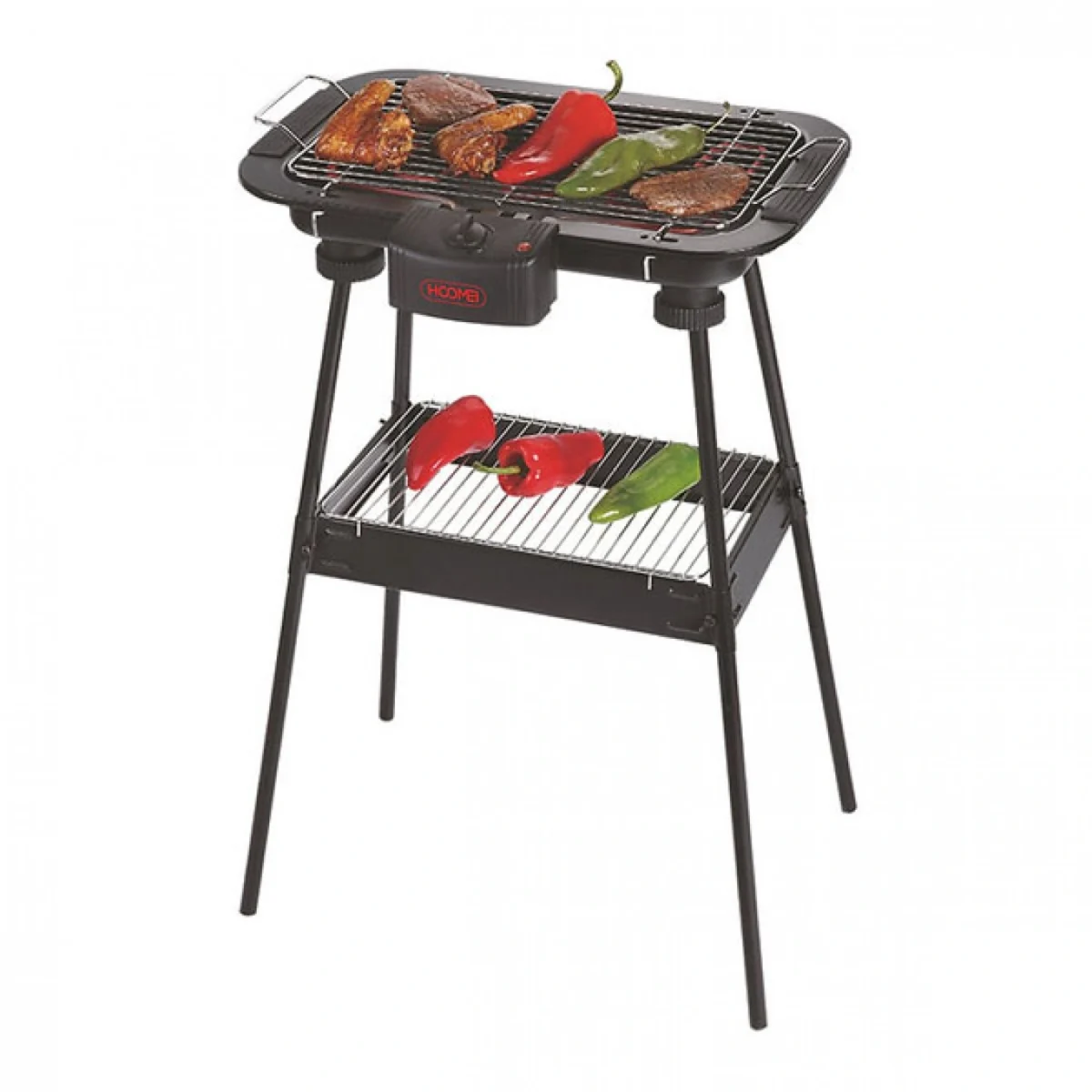 Ηλεκτρική Ψησταριά Σχάρας 2000W Με Πόδια Hoomei HM-5968