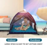 Παιδική Σκηνή Σύμπαν για Παιχνίδι με Γαλαξίες, Αστέρια & Πλανήτες του Ηλιακού Συστήματος 122x122x107cm έως 3 Παιδιά