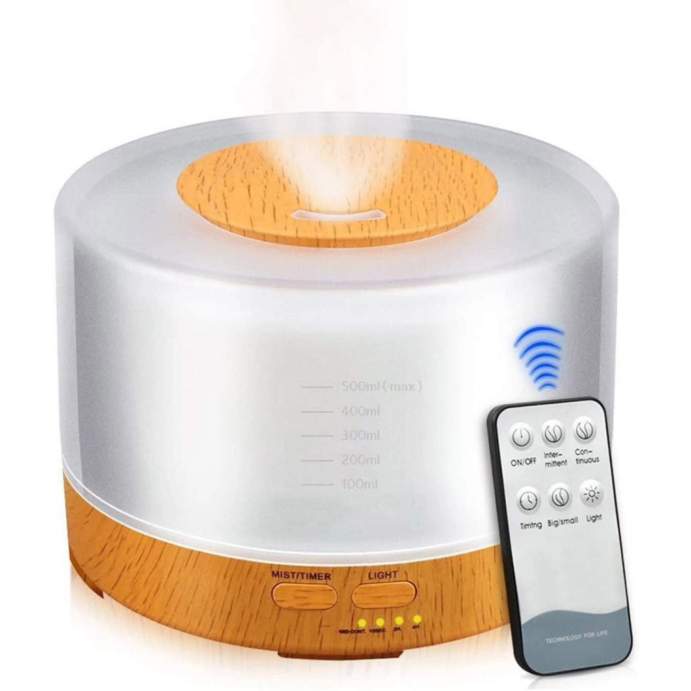 Συσκευή Αρωματοθεραπείας με LED Φωτισμό & Τηλεχειριστήριο 500ml Συσκευή Αρωματοθεραπείας με LED Φωτισμό & Τηλεχειριστήριο 500ml