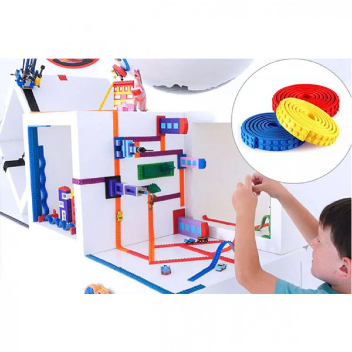 Ευλύγιστες Αυτοκόλλητες Επιφάνειες για Παιχνίδι με Τουβλάκια