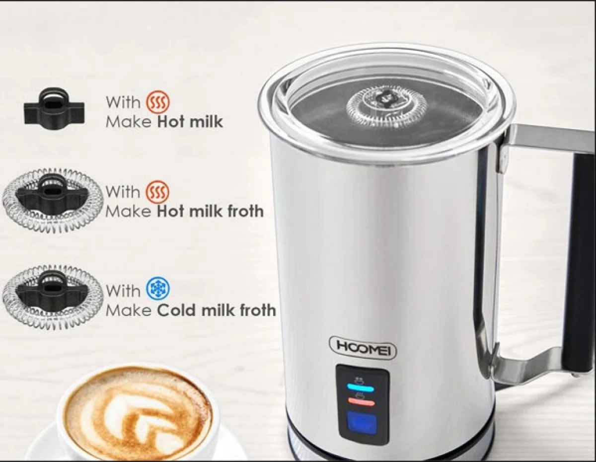 Συσκευή για Αφρόγαλα Inox 550W 250ml Hoomei HM-5752