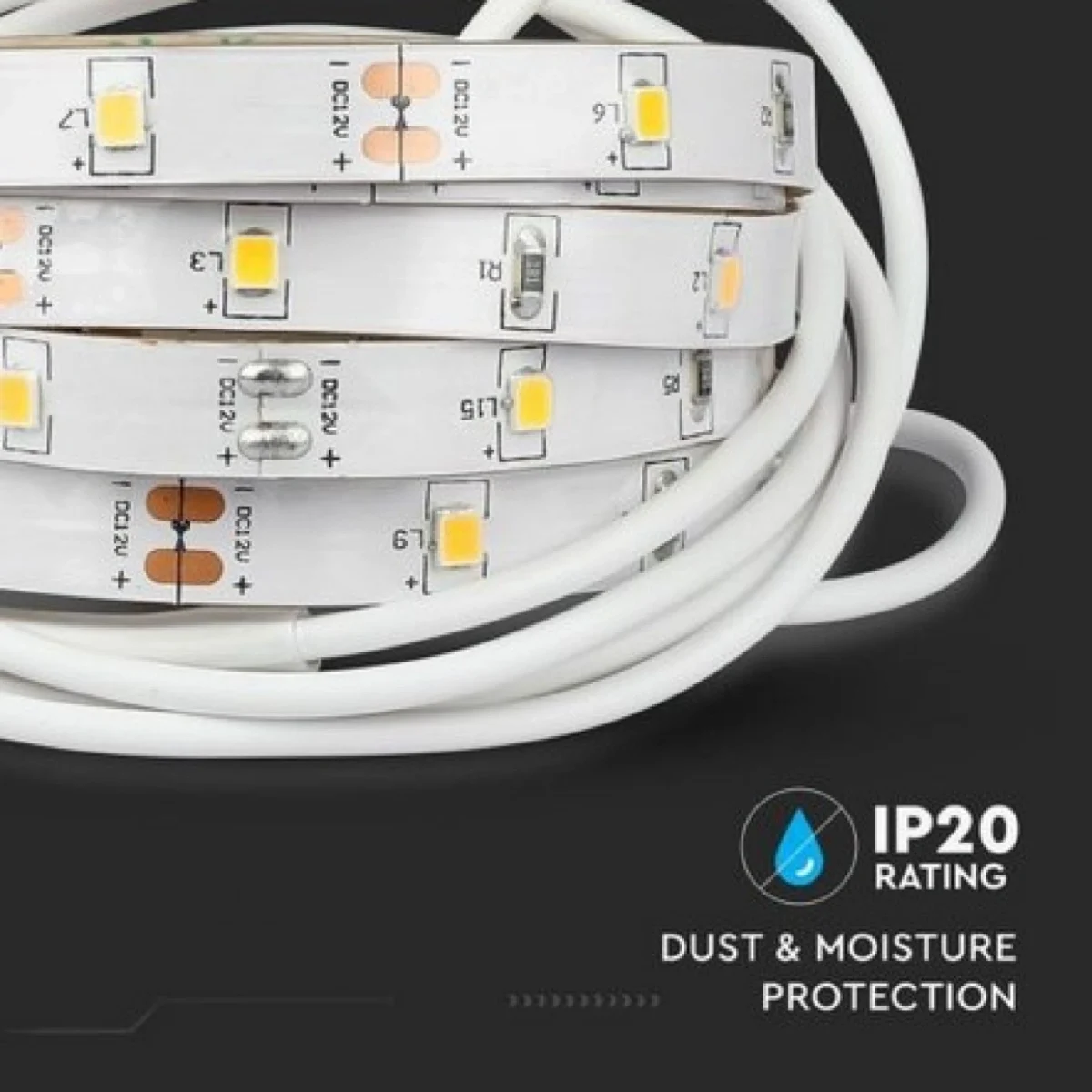 Σετ Led Ταινία με Αισθητήρα Κίνησης για Κρεβάτι 12V 3W 30led Warm White 3000K