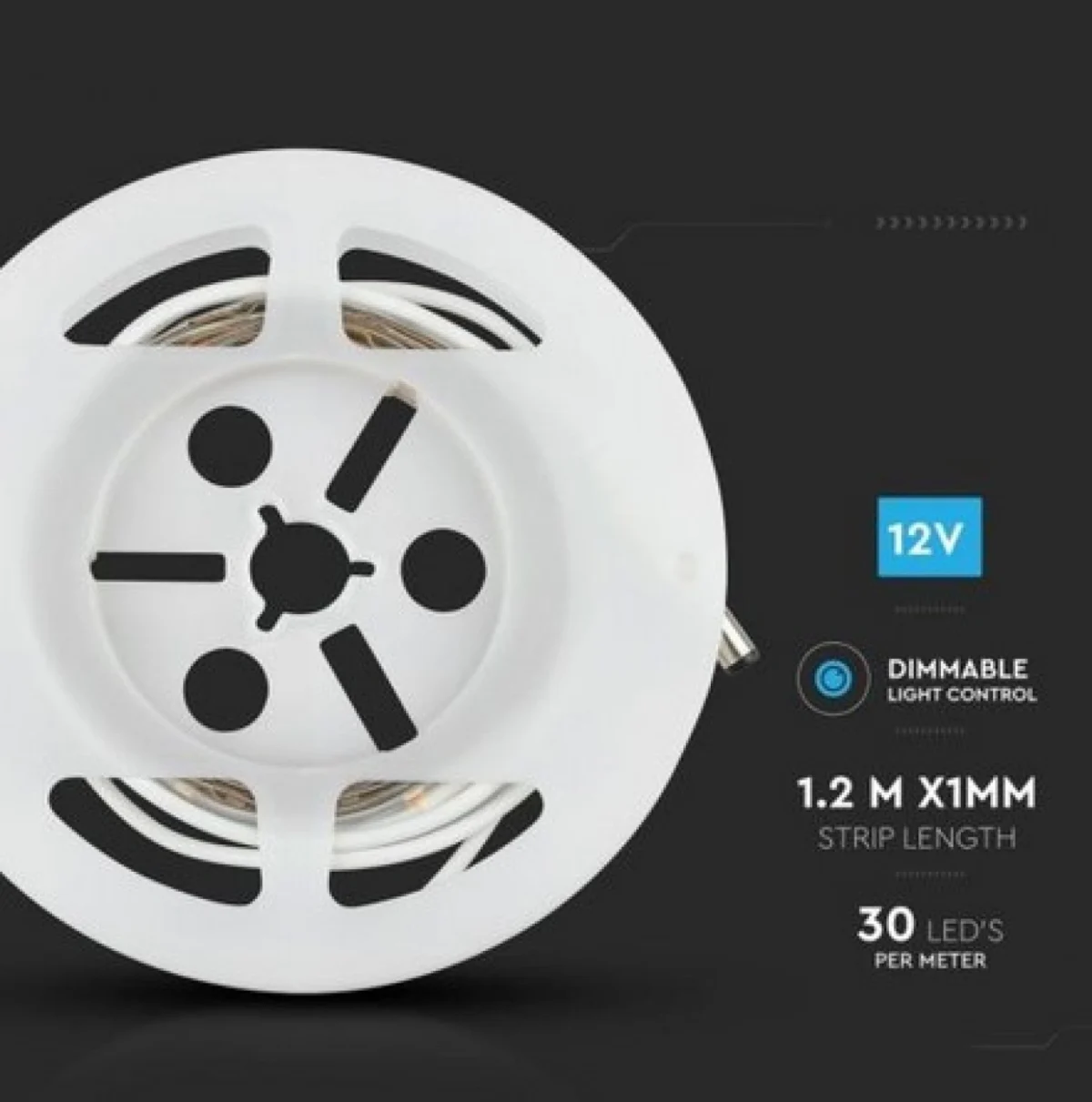 Σετ Led Ταινία με Αισθητήρα Κίνησης για Κρεβάτι 12V 3W 30led Warm White 3000K