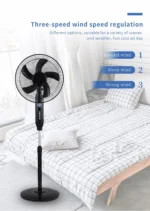 Επιδαπέδιος Ηλιακός Πτυσσόμενος Ανεμιστήρας 43cm 25W με Επαναφορτιζόμενη Μπαταρία 12000mAh - 3 Ταχύτητες - USB Powerbank Έξοδο Φόρτισης & Λάμπα LED