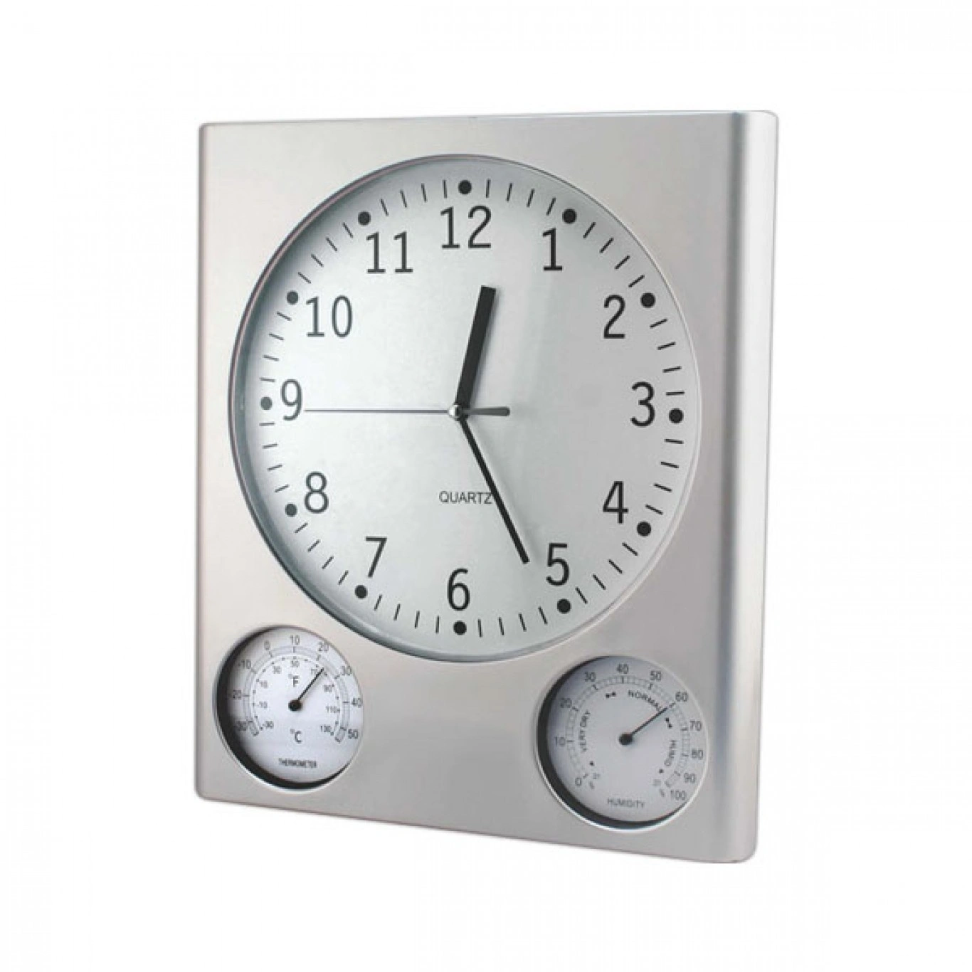 Μεταλλικό Ρολόι Τοίχου 30 cm με Υγρόμετρο και Θερμόμετρο GRONG QU30 Μεταλλικό Ρολόι Τοίχου 30 cm με Υγρόμετρο και Θερμόμετρο GRONG QU30