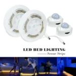 Σετ 2 Αυτοκόλλητες Ταινίες LED με Αισθητήρες Κίνησης 2x120cm Θερμού ή Ψυχρού Φωτισμού, Προγραμματισμό Χρόνου Απενεργοποίησης, 2.8W 260lm OEM
