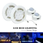Σετ 2 Αυτοκόλλητες Ταινίες LED με Αισθητήρες Κίνησης 2x120cm Θερμού ή Ψυχρού Φωτισμού, Προγραμματισμό Χρόνου Απενεργοποίησης, 2.8W 260lm OEM