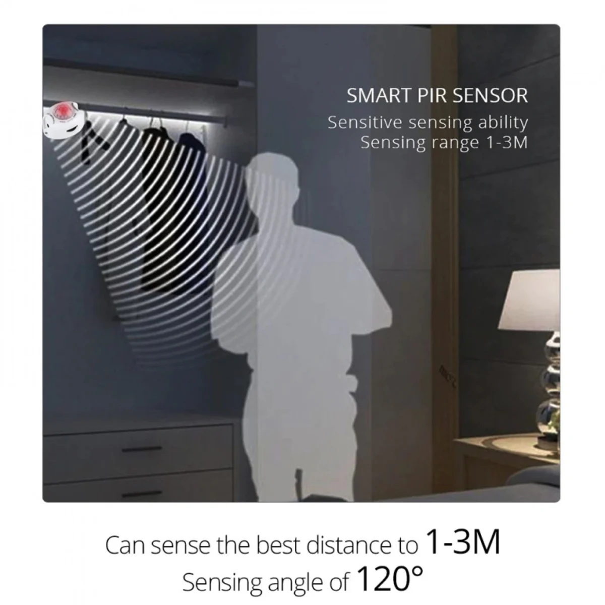 Σετ 2 Αυτοκόλλητες Ταινίες LED με Αισθητήρες Κίνησης 2x120cm Θερμού ή Ψυχρού Φωτισμού, Προγραμματισμό Χρόνου Απενεργοποίησης, 2.8W 260lm OEM