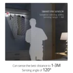 Σετ 2 Αυτοκόλλητες Ταινίες LED με Αισθητήρες Κίνησης 2x120cm Θερμού ή Ψυχρού Φωτισμού, Προγραμματισμό Χρόνου Απενεργοποίησης, 2.8W 260lm OEM