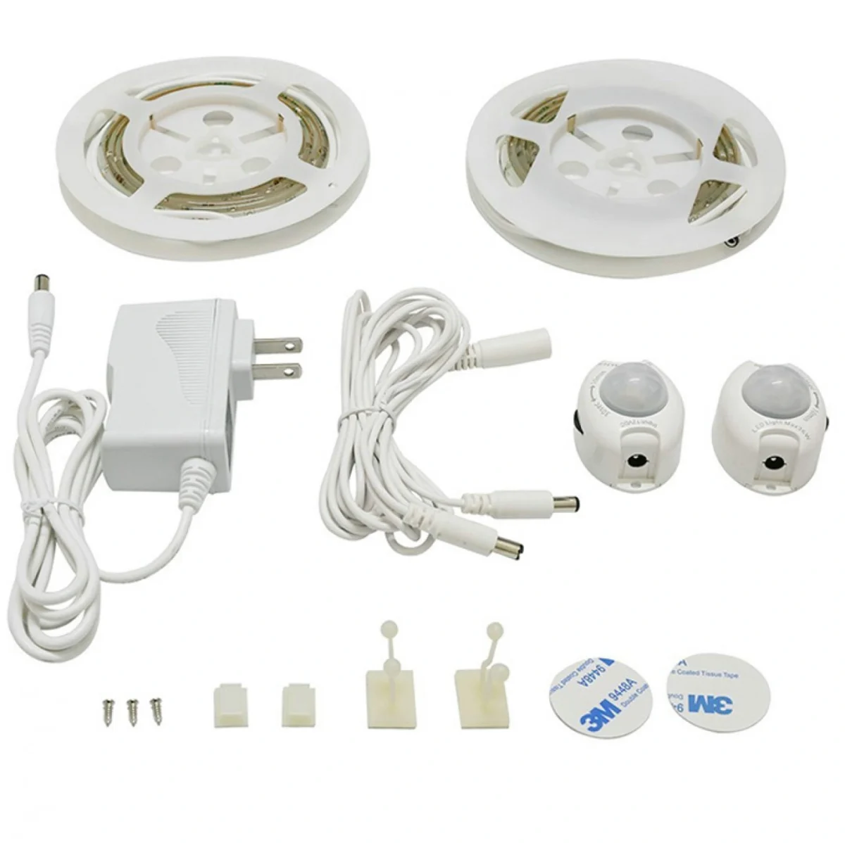 Σετ 2 Αυτοκόλλητες Ταινίες LED με Αισθητήρες Κίνησης 2x120cm Θερμού ή Ψυχρού Φωτισμού, Προγραμματισμό Χρόνου Απενεργοποίησης, 2.8W 260lm OEM