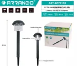 Αδιάβροχο Ηλιακό Φωτιστικό-Πάσσαλος Κήπου Inox LED IP65 Σετ 4 Τμχ ARRANGO AP79190