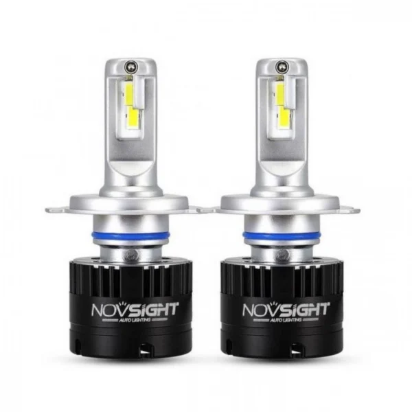 2x NOVSIGHT Aδιάβροχοι Λαμπτήρες LED H4 Φώτα Πορείας Λευκού Φωτισμού 360° 80W 14400LM 5500K A500 N16