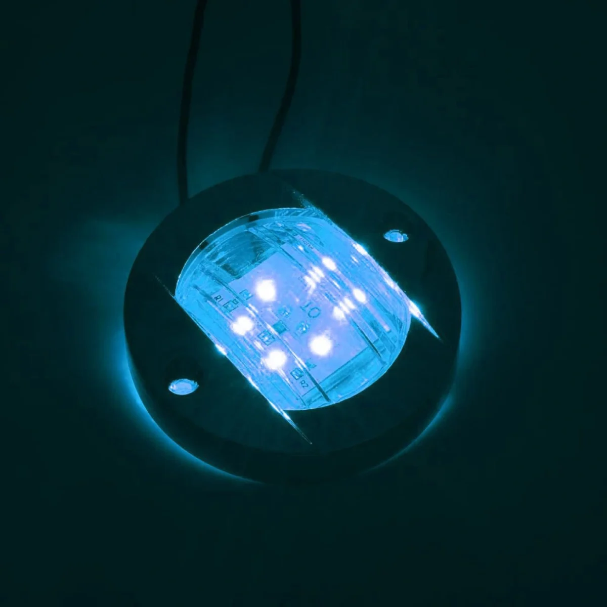 Στρογγυλό Αδιάβροχο Φωτιστικό LED 12V για Σκάφη με Λευκό Φωτισμό R2Q8 - Ασημί