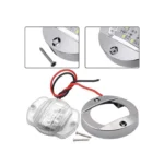 Στρογγυλό Αδιάβροχο Φωτιστικό LED 12V για Σκάφη με Λευκό Φωτισμό R2Q8 - Ασημί