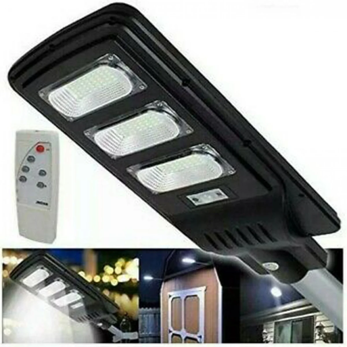 Αδιάβροχος Ηλιακός Προβολέας LED Φωτιστικό Δρόμου/Εξωτερικό Φως με Αισθητήρα Κίνησης Led 120W Solar Energy Panel IP65 AP79274