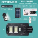 Αδιάβροχος Ηλιακός Προβολέας LED Φωτιστικό Δρόμου/Εξωτερικό Φως με Αισθητήρα Κίνησης Led 90W Solar Energy Panel IP65 AP79273