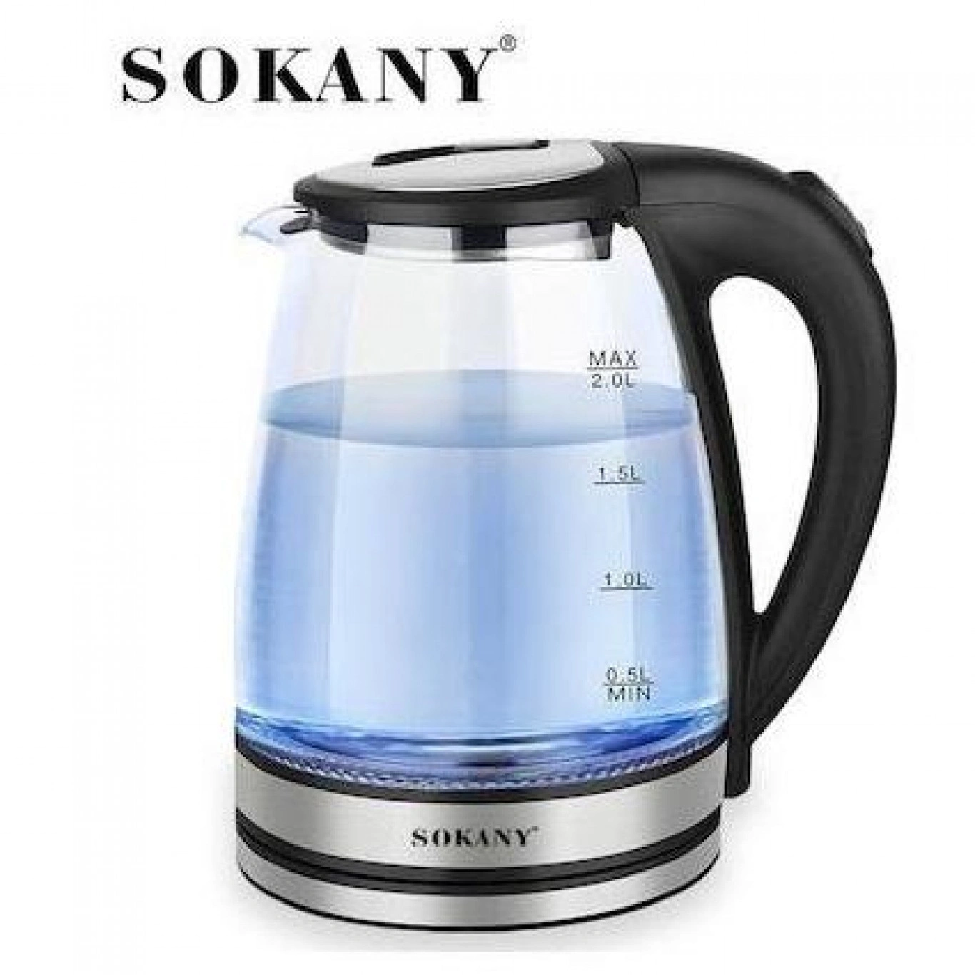 Sokany® Βραστήρας 2lt 1500W Μαύρος Sokany® Βραστήρας 2lt 1500W Μαύρος