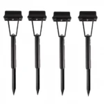 Αδιάβροχο Ηλιακό Φωτιστικό-Πάσσαλος Κήπου Inox LED IP65 Σετ 4 Τμχ ARRANGO AP79188