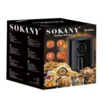 Sokany Φριτέζα Αέρος 1350W με Αποσπώμενο Κάδο 4lt Μαύρη
