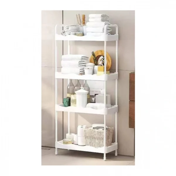 Αποθηκευτική Ραφιέρα με 4 Ράφια Πλαστική 51x115x21cm - Four Layers Storage Shelf Λευκή