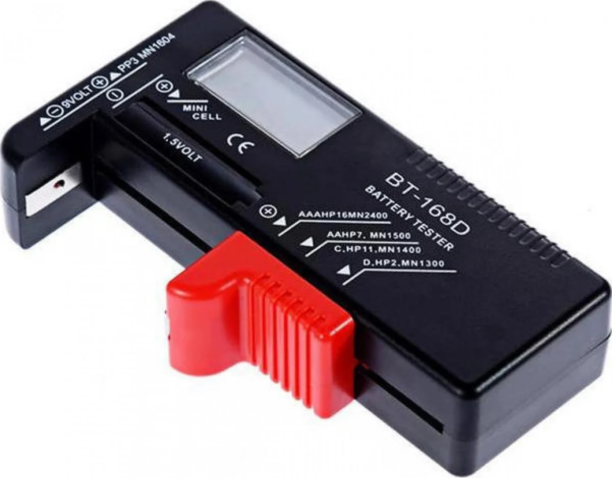 Ψηφιακός Δοκιμαστής Μπαταριών BT-168D 1.5 V και 9 V με LCD Οθόνη - Digital Battery Tester