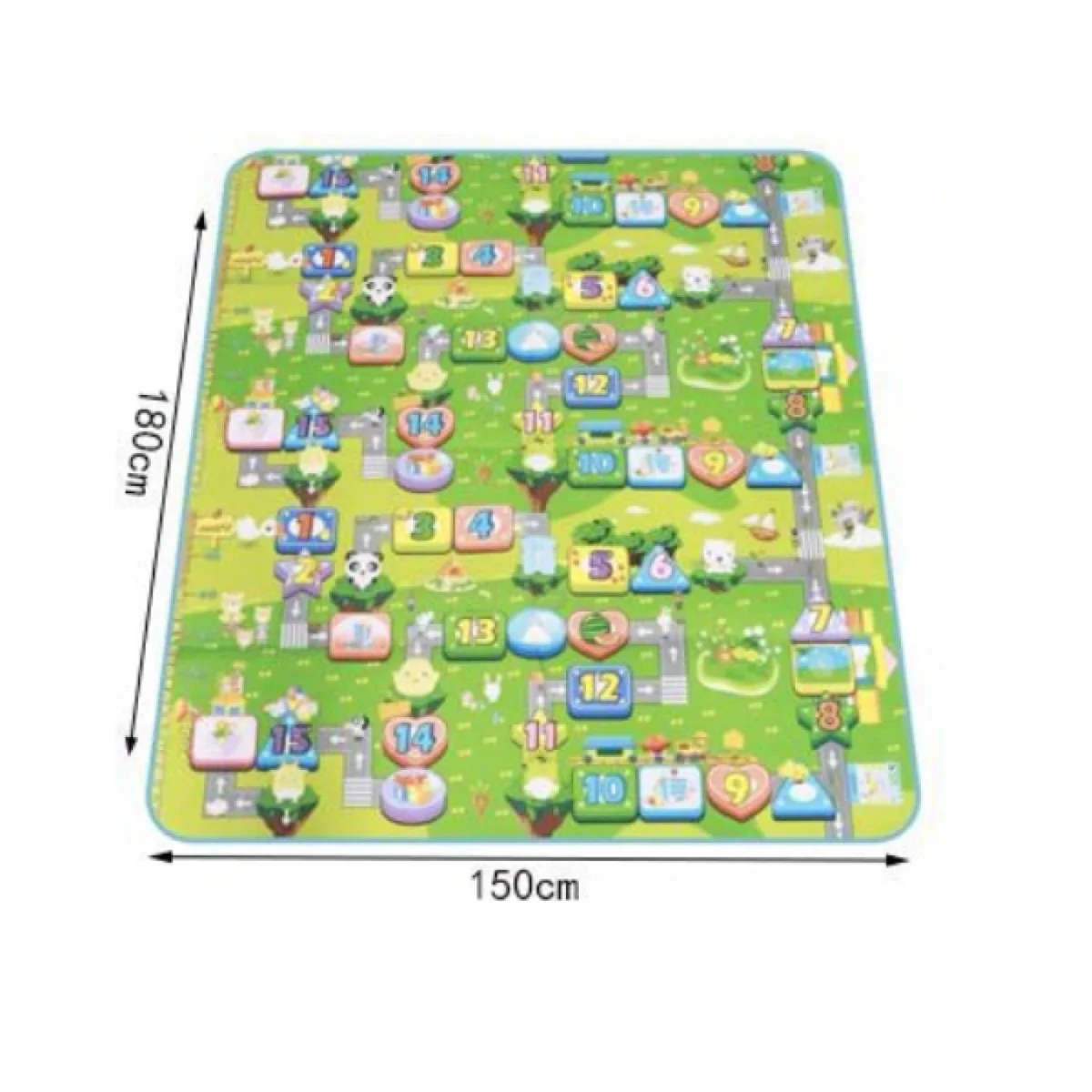 Παιδικό Μαλακό Ισοθερμικό Χαλάκι Δραστηριοτήτων Μπέζ 150x180x0.8εκ Διπλής Όψης Playmat